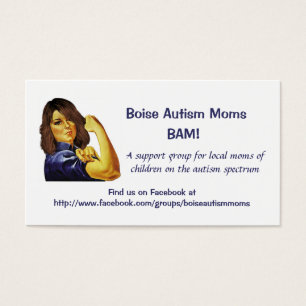 Tarjetas de visita de las mamáes del autismo de