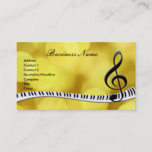 Tarjetas de visita de las notas del G-Clef y de la