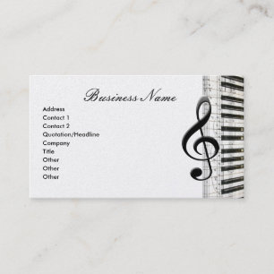 Tarjetas de visita de las notas del G-Clef y de la