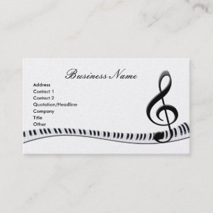 Tarjetas de visita de las notas del G-Clef y de la