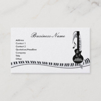Tarjetas de visita de las notas del piano y de la