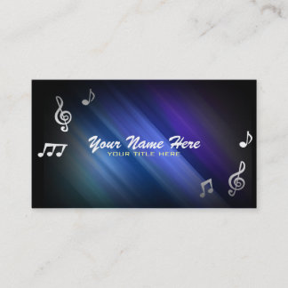 Tarjetas de visita de las notas musicales