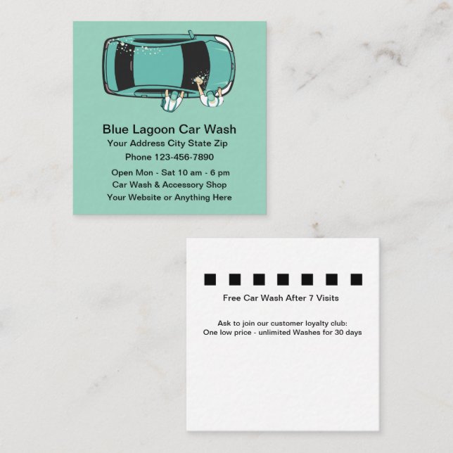Tarjetas de visita de lealtad al cliente (Anverso / Reverso)