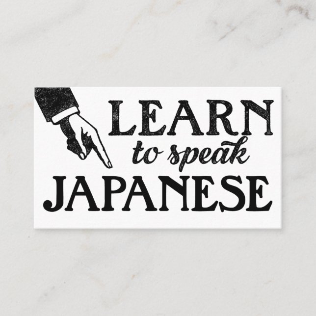 Tarjetas de visita de lecciones de japonés (Anverso)