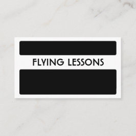 Tarjetas de visita de lecciones de vuelo en blanco