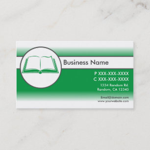 Tarjetas de visita de libro abierto de personaliza