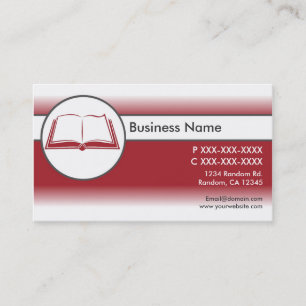 Tarjetas de visita de libro abierto de personaliza