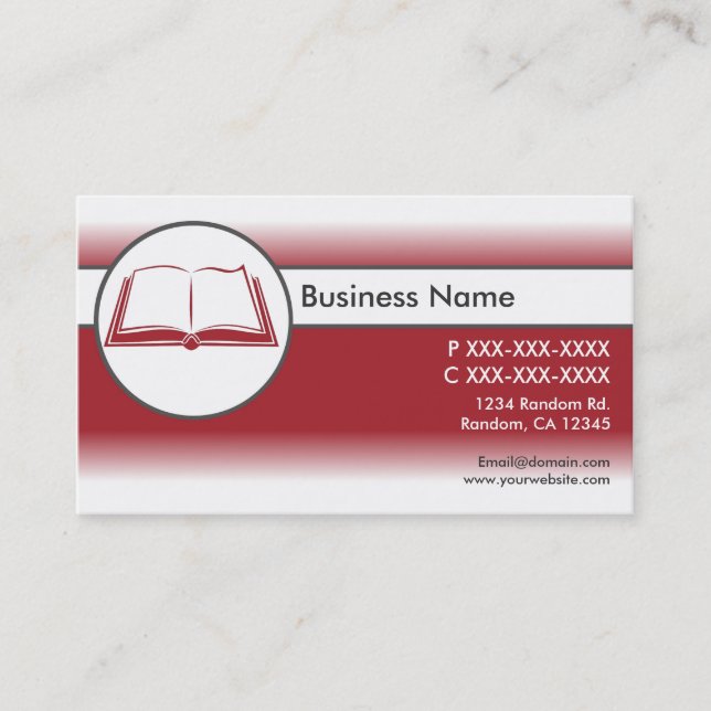 Tarjetas de visita de libro abierto de personaliza (Anverso)