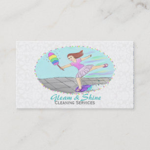 Tarjetas de visita de limpieza de casas