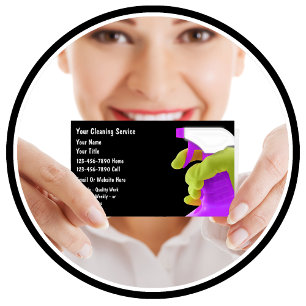 Tarjetas de visita de limpieza de casas