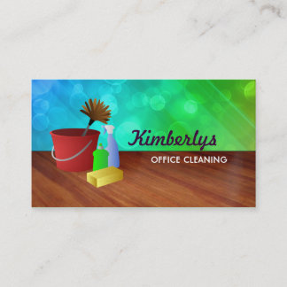 Tarjetas de visita de limpieza de Office