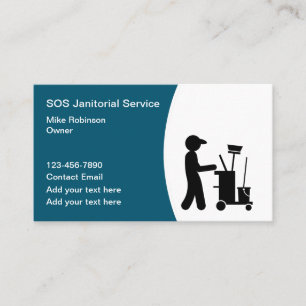 Tarjetas de visita de limpieza de oficina de Janit