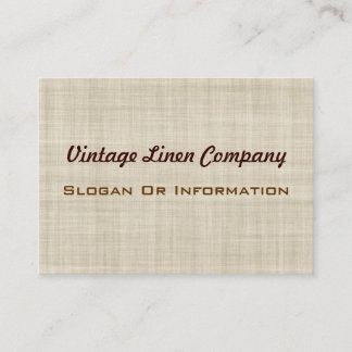 Tarjetas de visita de lino del vintage