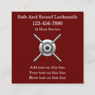 Tarjetas de visita de locksmith únicas