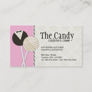 Tarjetas de visita de los abastecedores del postre