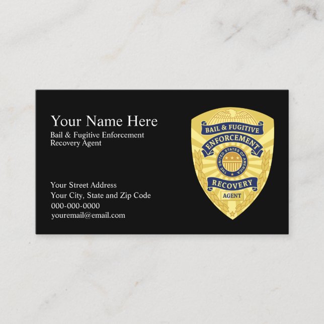Tarjetas de visita de los AGENTES DE RECUPERACIÓN  (Anverso)