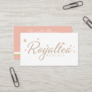Tarjetas de visita de los alquileres de Royaltea