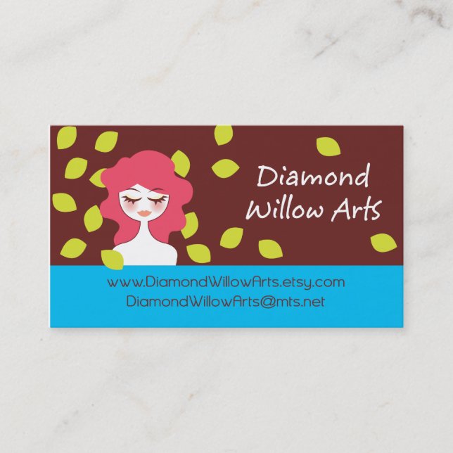 Tarjetas de visita de los artes del sauce del (Anverso)