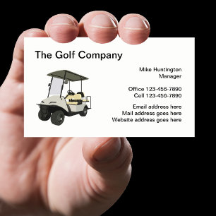 Tarjetas de visita de los carritos de golf profesi