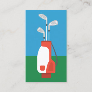 Tarjetas de visita de los clubes de golf - Azul ve