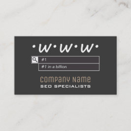 Tarjetas de visita de los consultores de SEO