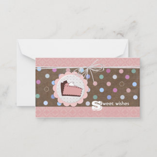 Tarjetas de visita de los deseos dulces
