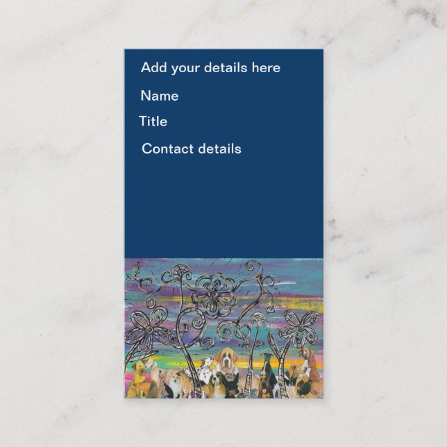 Tarjetas de visita de los días del perrito (Anverso)