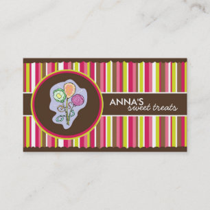 Tarjetas de visita de los dulces