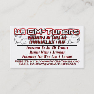 Tarjetas de visita de los GM-Sintonizadores de los