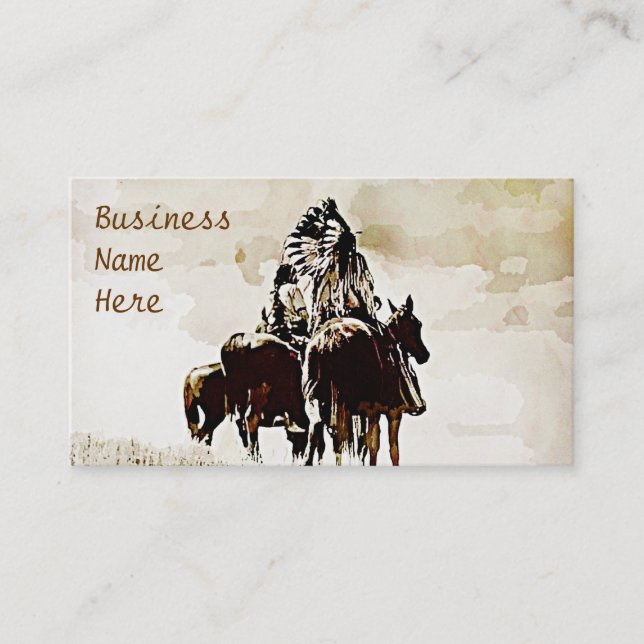 Tarjetas de visita de los guerreros de Cheyenne (Anverso)