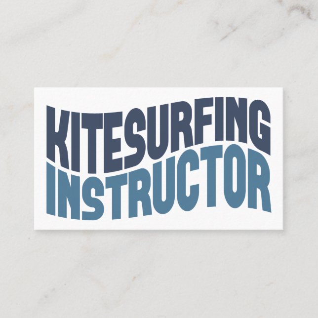 Tarjetas de visita de los instructores de kitesurf (Anverso)