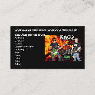 tarjetas de visita de los kaos