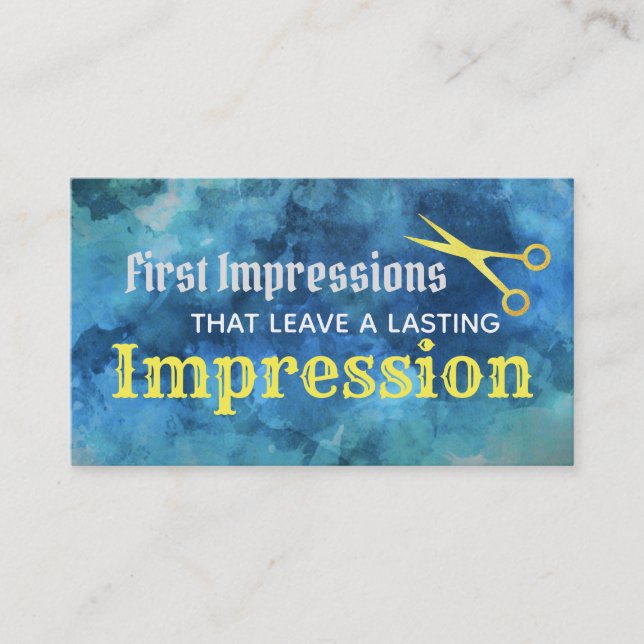 Tarjetas de visita de los lemas de la barbería (Anverso)