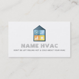 Tarjetas de visita de los lemas de la HVAC