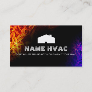 Tarjetas de visita de los lemas de la HVAC