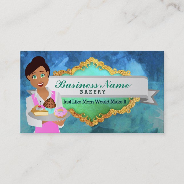Tarjetas de visita de los lemas de la panadería (Anverso)