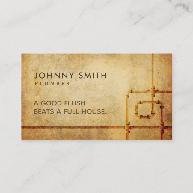 Tarjetas de visita de los lemas del fontanero (Anverso)