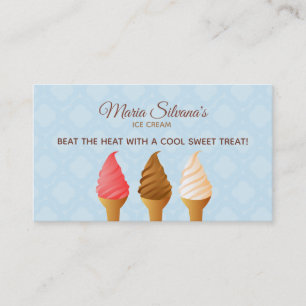 Tarjetas de visita de los lemas del helado