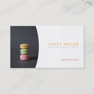 Tarjetas de visita de los lemas Macaroons
