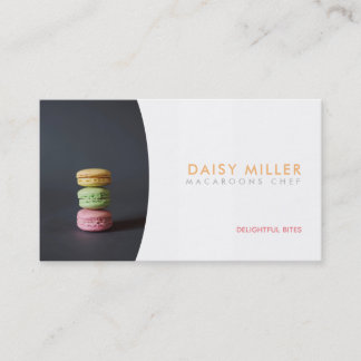 Tarjetas de visita de los lemas Macaroons