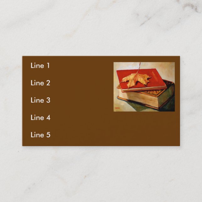 TARJETAS DE VISITA DE LOS LIBROS (Anverso)