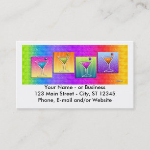 TARJETAS de VISITA de los MARTINIS del arte pop