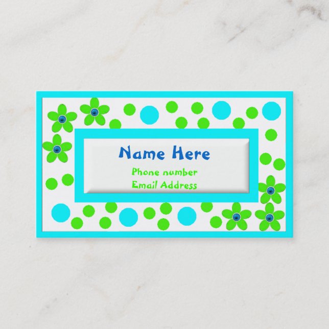 Tarjetas de visita de los niños coloridos (Anverso)