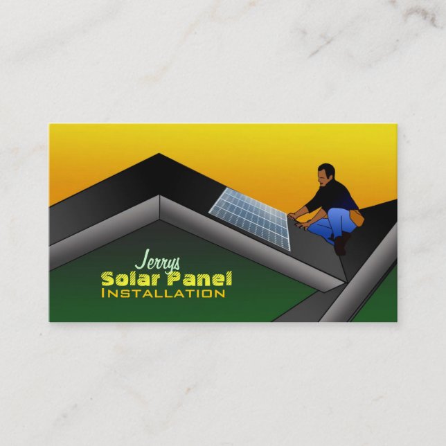 Tarjetas de visita de los paneles solares (Anverso)