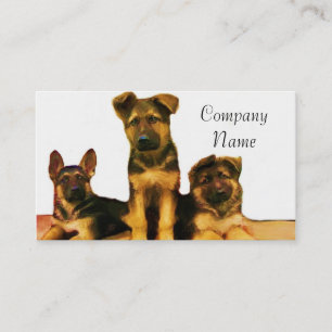 Tarjetas de visita de los perritos del pastor