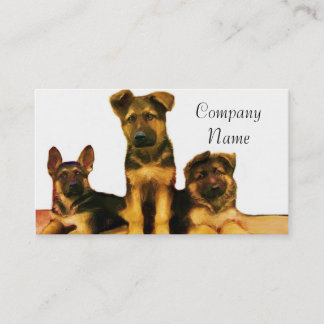 Tarjetas de visita de los perritos del pastor