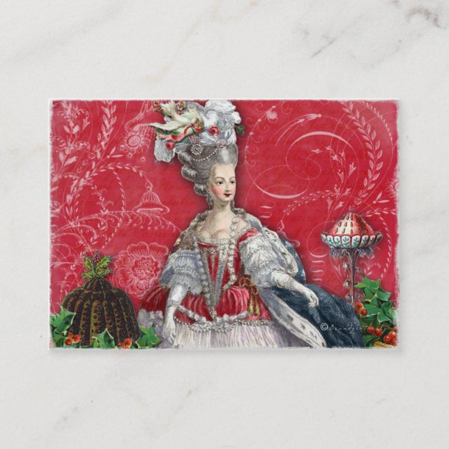 Tarjetas de visita de los postres del navidad de (Anverso)