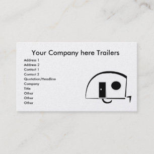 Tarjetas de visita de los remolques