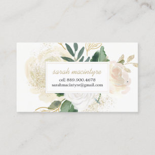 Tarjetas de visita de los rosas de Acuarela
