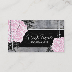 Tarjetas de visita de los rosas del vintage